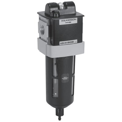 Wilkerson A28 Series Modular Afterfilter, Port Sizes 3/8, 1/2, 3/4; Flows to 98 SCFM